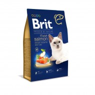Корм для кошек Brit Premium by Nature Cat Adult Salmon 8 кг, с лососем