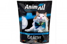 Наполнитель силикагелевый AnimAll Кристаллы аквамарина для кошек, 3.8л/1.6кг