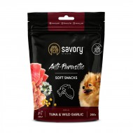 Лакомства для собак Savory Soft Snacks Anti Parasite Tuna & Wild Garlic с тунцом и диким чесноком,200г