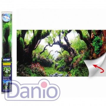 Фон для аквариума Hobby Green Dream/Wooden Sky самоклеющийся 120
