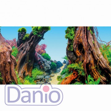 Фон для аквариума Hobby Green Dream/Wooden Sky самоклеющийся 60x