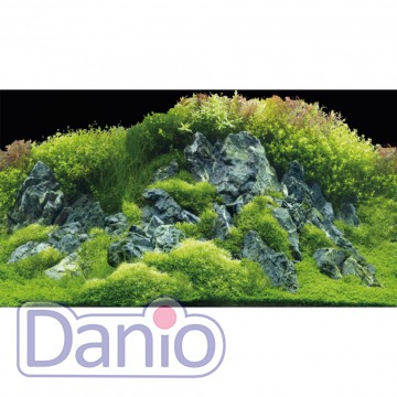 Фон для аквариума Hobby Planted River/Green Rocks 100x50см