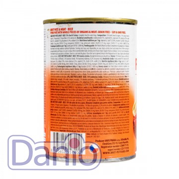 Влажный корм для собак Brit Pate & Meat Beef 400г, с говядиной и