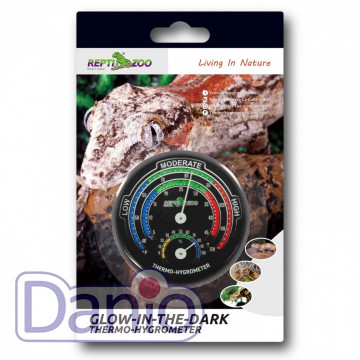 Гігрометр - аналоговий термометр Repti-Zoo Glowing Thermo/Hygr