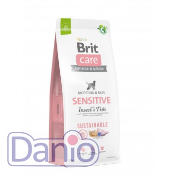 Сухой корм для собак Brit Care Dog Sustainable Sensitive 12кг, с