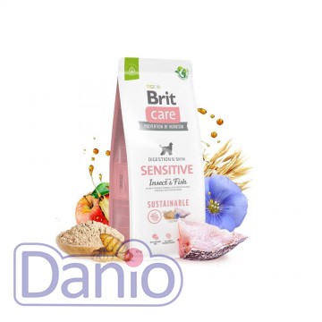 Сухой корм для собак Brit Care Dog Sustainable Sensitive 12кг, с
