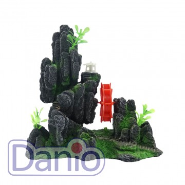 Декорация для аквариума Aqua Nova скала с мельницей 23x9,5x22см