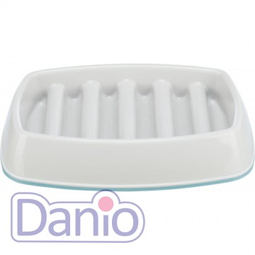 Миска Trixie Повільне годування для котів, 21х14 см, 250 мл (сір