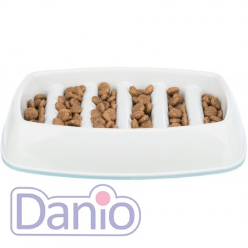 Миска Trixie Повільне годування для котів, 21х14 см, 250 мл (сір