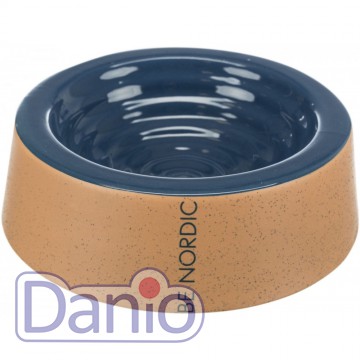 Миска Trixie Be Nordic для собак, синя/бежева, 800 мл, d:25 см
