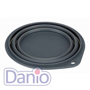 Миска Trixie для собак, дорожня, 2 л, d:22 см (гума)