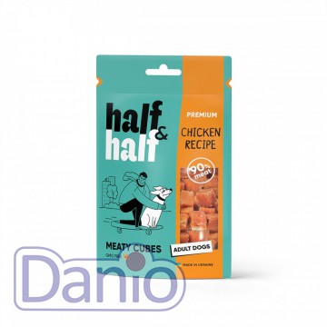 Лакомство для собак Half&Half Meaty Cubes Adult 100 г, со вкусом