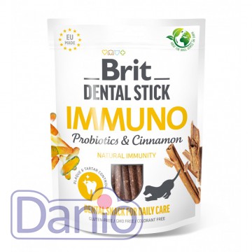 Лакомство для собак Brit Dental Stick Immuno 251г 7шт, для иммун