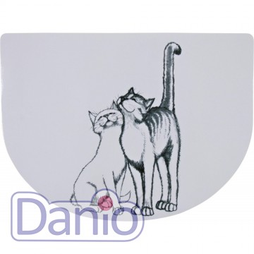 Коврик под миску Trixie Pussy Cat, серый, 40х30 см