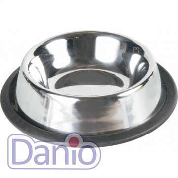 Миска для кота Trixie резиновая основа, металлическая, 15см/200м