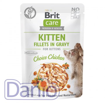 Влажный корм для котят Brit Care Cat Fillets in Gravy Choice Chi