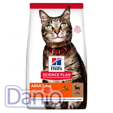 Корм для кошек Hill's SCIENCE PLAN Adult, с ягненком, 1,5 кг