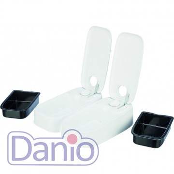 Автоматическая кормушка Trixie TX2 2х300 мл, 27х7х24 см, белая