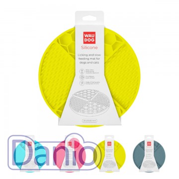 Collar (Украина) Килимок для злизування та повільного годування Collar WAUDOG Silicone, 211х211х30 мм, жовтий - Картинка 1