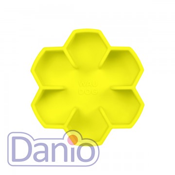 Collar (Украина) Миска для повільного годування Collar WAUDOG Silicone, 450 мл, жовтий - Картинка 1