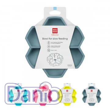 Collar (Украина) Миска для повільного годування Collar WAUDOG Silicone, 750 мл, сірий - Картинка 1