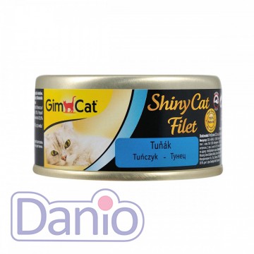Влажный корм для кошек GimCat Shiny Cat Filet,70 г, тунец