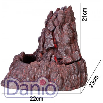 Декорация фонтан Terrario Volcano Fountain 22x23x21см