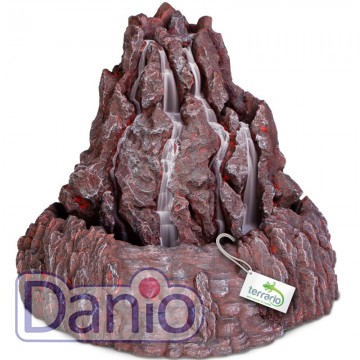 Декорация фонтан Terrario Volcano Fountain 22x23x21см