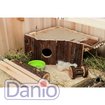 Игрушка для грызунов Trixie деревянный ролик с колокольчиком, 5х