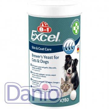 Витамины 8in1 Excel Brewers Yeast для собак и кошек, пивные дрож