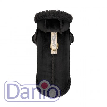 Дублёнка для собак мелких пород Pet Fashion Black, чёрная ХS 