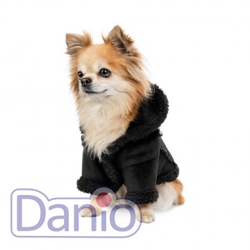 Дублёнка для собак мелких пород Pet Fashion Black, чёрная ХS 