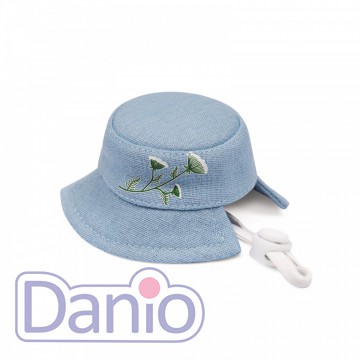 Панама для собак мелких пород Pet Fashion Blue, с цветочным прин