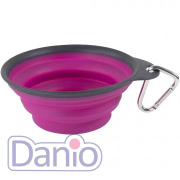 Дорожная складная миска DEXAS Collapsible Travel Cup с карабином