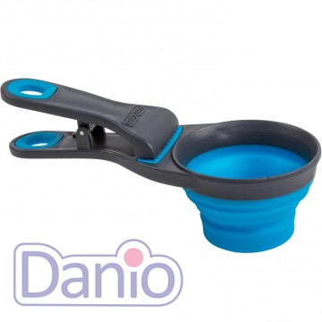 Dexas Мірна склянка DEXAS Collapsible KlipScoop з кліпсою 120мл, для корму, блакитний - Картинка 2