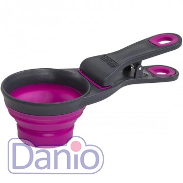 Dexas Мірна склянка DEXAS Collapsible KlipScoop з кліпсою 120мл, для корму, пурпурний - Картинка 2