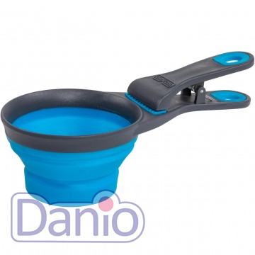 Dexas Мірна склянка DEXAS Collapsible KlipScoop з кліпсою 240мл, для корму, блакитний - Картинка 2