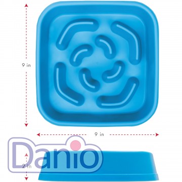 Dexas Миска DEXAS Slow Maze Feeder Silicone 6 cup 1.44л, для повільного годування, блакитна - Картинка 2