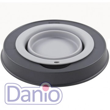 Dexas Миска одинарна DEXAS Single Elevated Feeder Large на складній підставці 960мл, для собак, світло-сіра - Картинка 2