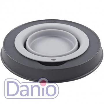 Dexas Миска одинарна DEXAS Single Elevated Feeder Small на складній підставці 360мл, для собак, світло-сіра - Картинка 2