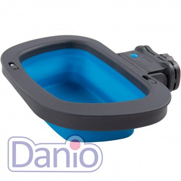 Dexas Миска складана DEXAS Collapsible Kennel Bowl-Large з кріпленням на клітину 600мл, блакитна - Картинка 2