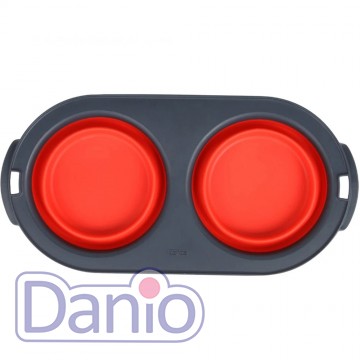 Двойная миска DEXAS Collapsible/Expandable Pet Feeder 600мл, для