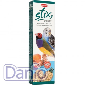 Лакомство PADOVAN Stix Energy Cocorite ed Esotic 80г, для волнис