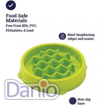 Petstages Миска-лабіринт PETSTAGES Cat Fun Feeder Wave Grn SM, для котів "Хвиля" 14 см - Картинка 2