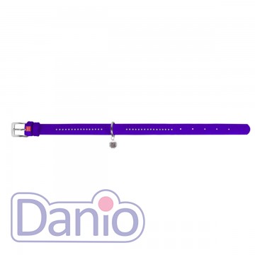 Ошейник WAUDOG Glamour XL 35мм/46-60см со стразами фиолетовый