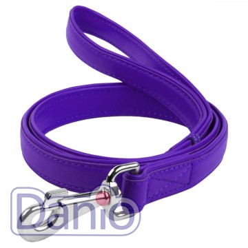 Поводок кожаный WAUDOG Glamour L-XXL 25мм/122см, фиолетовый