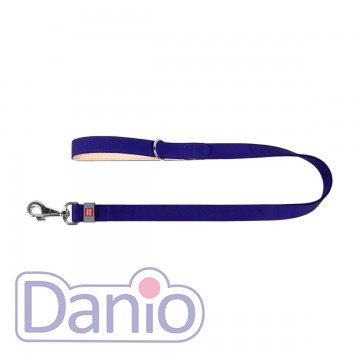 Поводок кожаный WAUDOG Classic М 20мм/122см фиолетовый