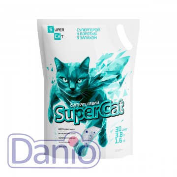 Силікагелевий наповнювач SuperCat для котячих туалетів, 3,8 л