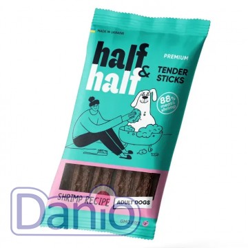 Half&Half Лакомство Half&Half мясные палочки для собак, с креветкой 100 г - Картинка 1