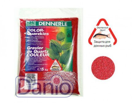 Dennerle Ґрунт Dennerle Color-Quarz 1-2 мм, червоний, кварц 5 кг. - Картинка 1